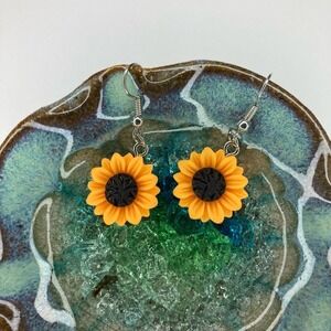 Handmade Sunflower Dangle Earrings